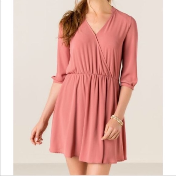 Lush Dresses & Skirts - Light Pink • Quarter Sleeves • Wrap Dress